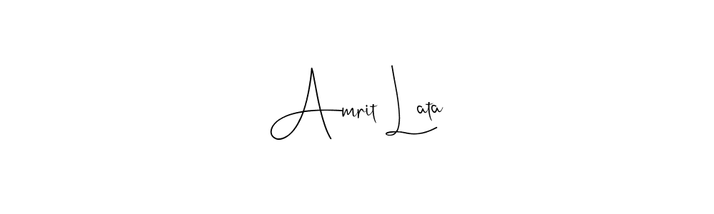 Make a beautiful signature design for name Amrit Lata. Use this online signature maker to create a handwritten signature for free. Amrit Lata signature style 4 images and pictures png