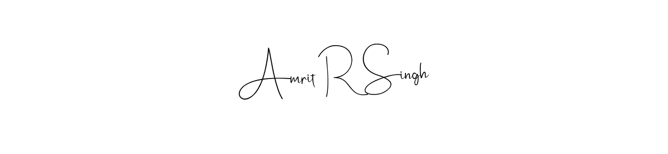 Design your own signature with our free online signature maker. With this signature software, you can create a handwritten (Andilay-7BmLP) signature for name Amrit R Singh. Amrit R Singh signature style 4 images and pictures png