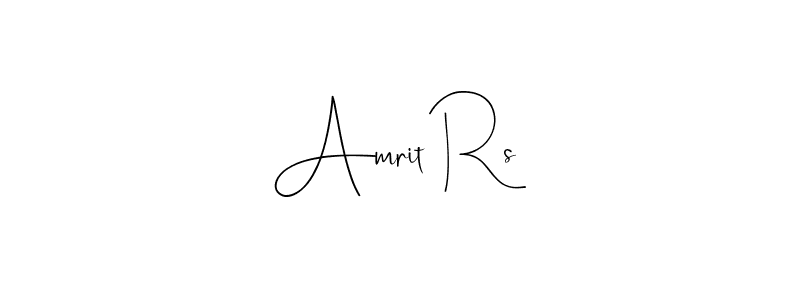 How to make Amrit Rs name signature. Use Andilay-7BmLP style for creating short signs online. This is the latest handwritten sign. Amrit Rs signature style 4 images and pictures png