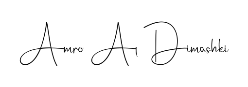 Style your name Amro Al Dimashki with confidence using Andilay-7BmLP signature design. Simple, elegant, and ready for immediate document use. Amro Al Dimashki signature style 4 images and pictures png