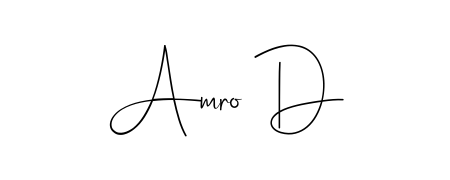 Discover the perfect balance of readability and style for Amro D with Andilay-7BmLP font. Create your dream signature today. Amro D signature style 4 images and pictures png