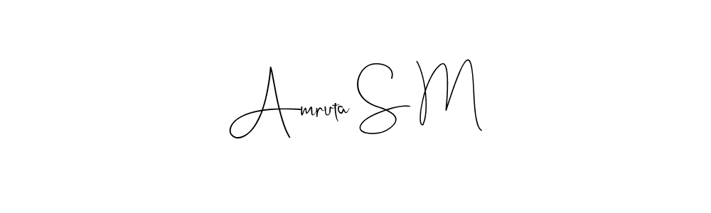 if you are searching for the best signature style for your name Amruta S M. so please give up your signature search. here we have designed multiple signature styles  using Andilay-7BmLP. Amruta S M signature style 4 images and pictures png