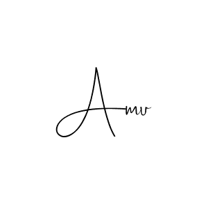 Make a beautiful signature design for name Amu. With this signature (Andilay-7BmLP) style, you can create a handwritten signature for free. Amu signature style 4 images and pictures png