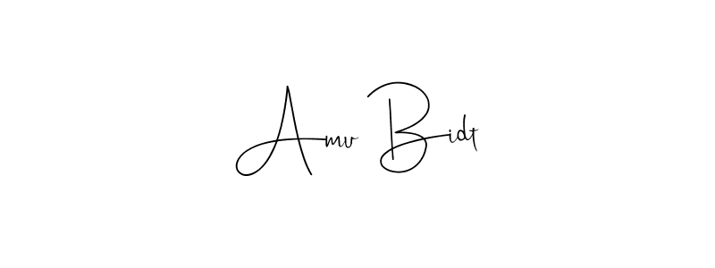 if you are searching for the best signature style for your name Amu Bidt. so please give up your signature search. here we have designed multiple signature styles  using Andilay-7BmLP. Amu Bidt signature style 4 images and pictures png