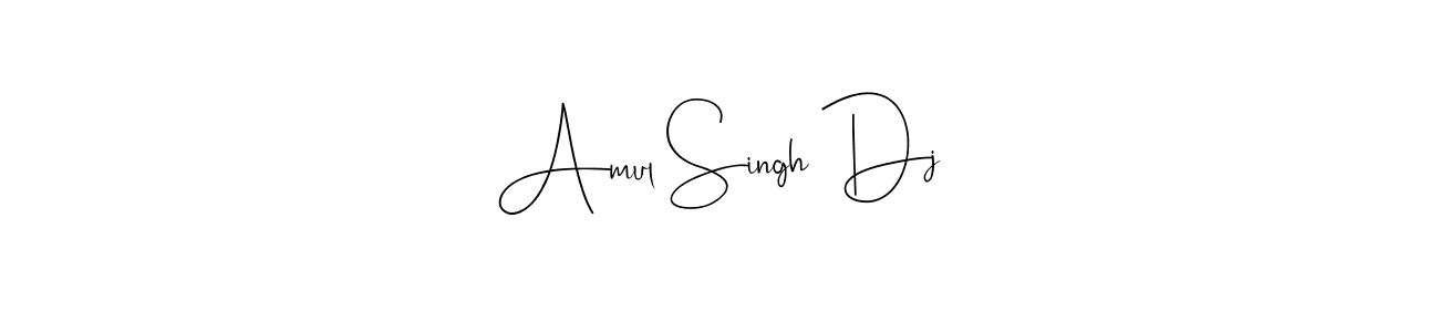 Use a signature maker to create a handwritten signature online. With this signature software, you can design (Andilay-7BmLP) your own signature for name Amul Singh Dj. Amul Singh Dj signature style 4 images and pictures png