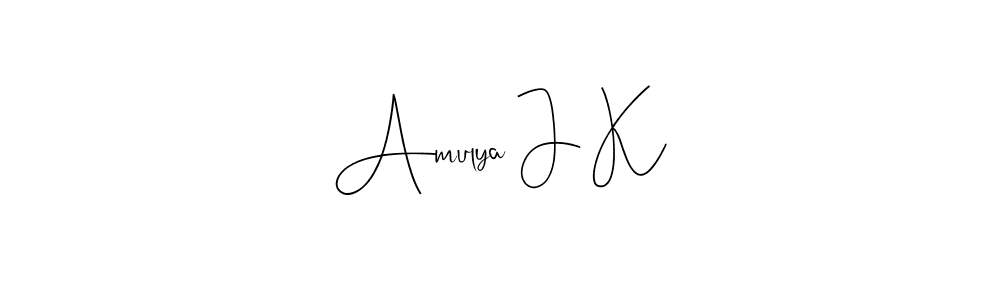 Here are the top 10 professional signature styles for the name Amulya J K. These are the best autograph styles you can use for your name. Amulya J K signature style 4 images and pictures png