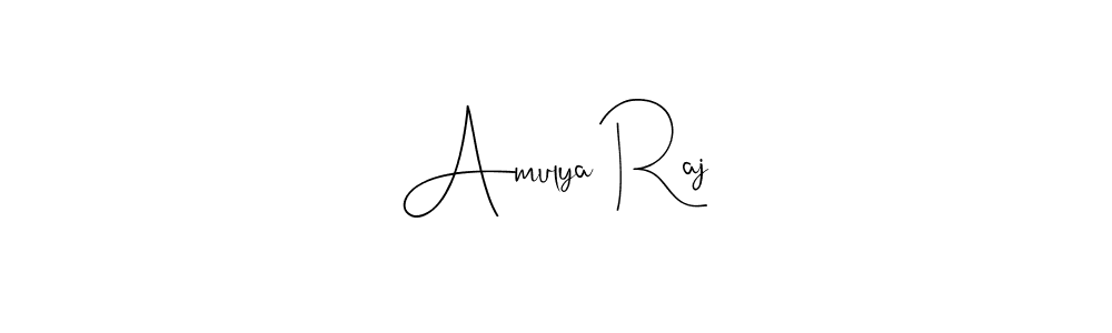 Make a beautiful signature design for name Amulya Raj. With this signature (Andilay-7BmLP) style, you can create a handwritten signature for free. Amulya Raj signature style 4 images and pictures png