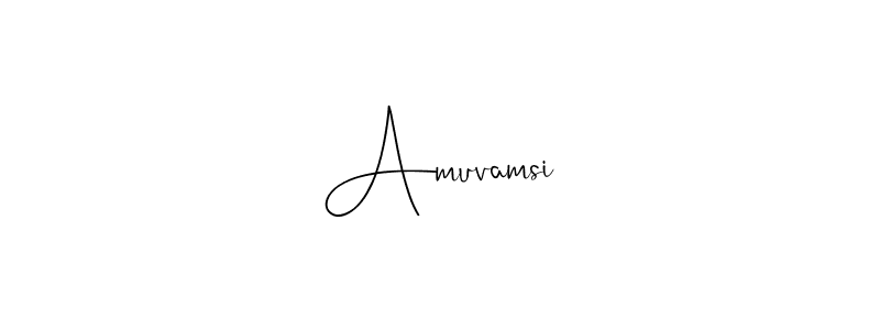 You can use this online signature creator to create a handwritten signature for the name Amuvamsi. This is the best online autograph maker. Amuvamsi signature style 4 images and pictures png