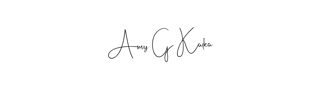 Design your own signature with our free online signature maker. With this signature software, you can create a handwritten (Andilay-7BmLP) signature for name Amy G Kalka. Amy G Kalka signature style 4 images and pictures png