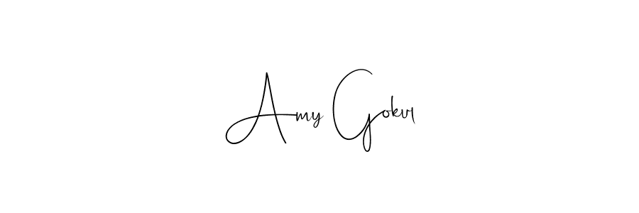 Andilay-7BmLP is a professional signature style that is perfect for those who want to add a touch of class to their signature. It is also a great choice for those who want to make their signature more unique. Get Amy Gokul name to fancy signature for free. Amy Gokul signature style 4 images and pictures png
