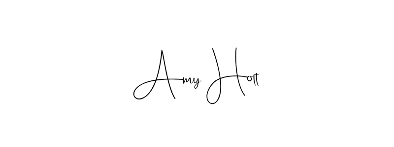 Andilay-7BmLP is a professional signature style that is perfect for those who want to add a touch of class to their signature. It is also a great choice for those who want to make their signature more unique. Get Amy Holt name to fancy signature for free. Amy Holt signature style 4 images and pictures png