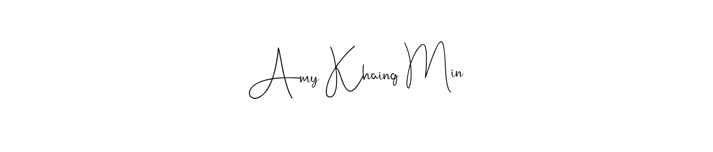 if you are searching for the best signature style for your name Amy Khaing Min. so please give up your signature search. here we have designed multiple signature styles  using Andilay-7BmLP. Amy Khaing Min signature style 4 images and pictures png