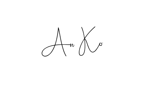 Create a beautiful signature design for name An Ko. With this signature (Andilay-7BmLP) fonts, you can make a handwritten signature for free. An Ko signature style 4 images and pictures png