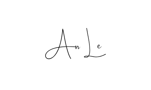 The best way (Andilay-7BmLP) to make a short signature is to pick only two or three words in your name. The name An Le include a total of six letters. For converting this name. An Le signature style 4 images and pictures png
