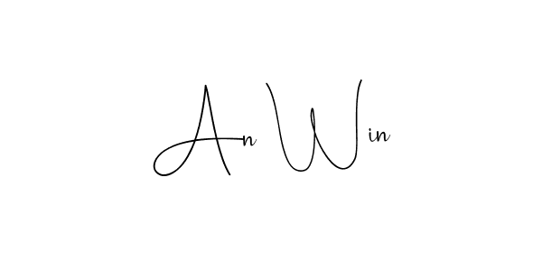 This is the best signature style for the An Win name. Also you like these signature font (Andilay-7BmLP). Mix name signature. An Win signature style 4 images and pictures png