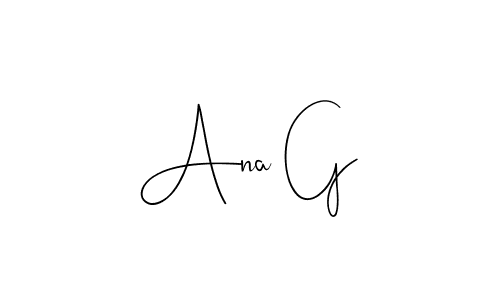 How to make Ana G name signature. Use Andilay-7BmLP style for creating short signs online. This is the latest handwritten sign. Ana G signature style 4 images and pictures png