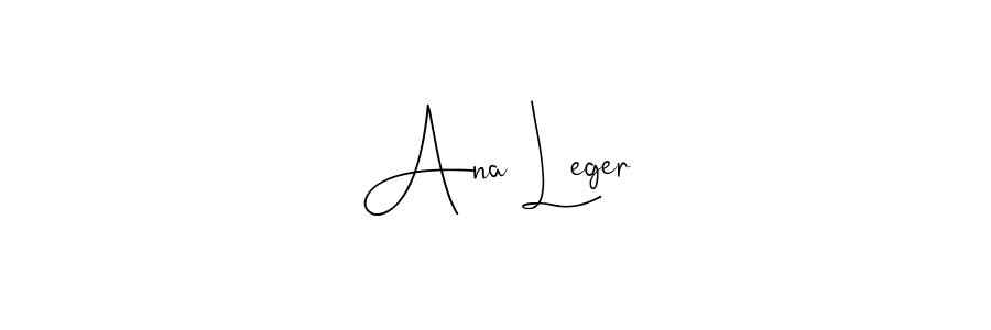 How to make Ana Leger name signature. Use Andilay-7BmLP style for creating short signs online. This is the latest handwritten sign. Ana Leger signature style 4 images and pictures png