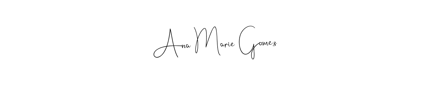 You should practise on your own different ways (Andilay-7BmLP) to write your name (Ana Marie Gomez) in signature. don't let someone else do it for you. Ana Marie Gomez signature style 4 images and pictures png