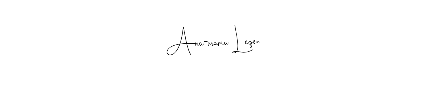 It looks lik you need a new signature style for name Ana-maria Leger. Design unique handwritten (Andilay-7BmLP) signature with our free signature maker in just a few clicks. Ana-maria Leger signature style 4 images and pictures png