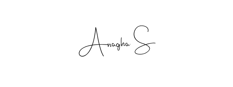 Make a beautiful signature design for name Anagha S. With this signature (Andilay-7BmLP) style, you can create a handwritten signature for free. Anagha S signature style 4 images and pictures png