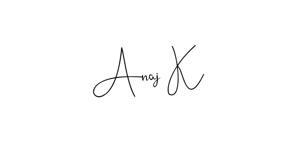 Andilay-7BmLP is a professional signature style that is perfect for those who want to add a touch of class to their signature. It is also a great choice for those who want to make their signature more unique. Get Anaj K name to fancy signature for free. Anaj K signature style 4 images and pictures png