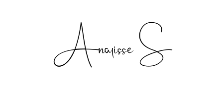 A stylish, flowing autograph style designed for name Analisse S using Andilay-7BmLP typography. Perfect for digital creative projects. Analisse S signature style 4 images and pictures png