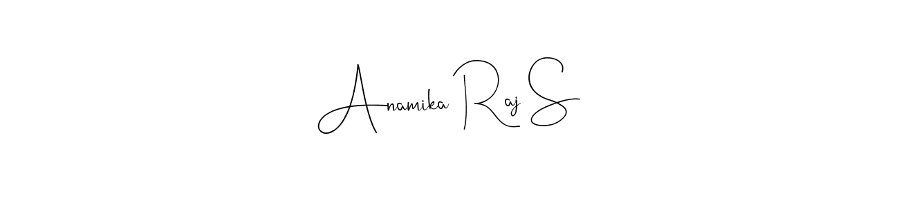 How to make Anamika Raj S name signature. Use Andilay-7BmLP style for creating short signs online. This is the latest handwritten sign. Anamika Raj S signature style 4 images and pictures png