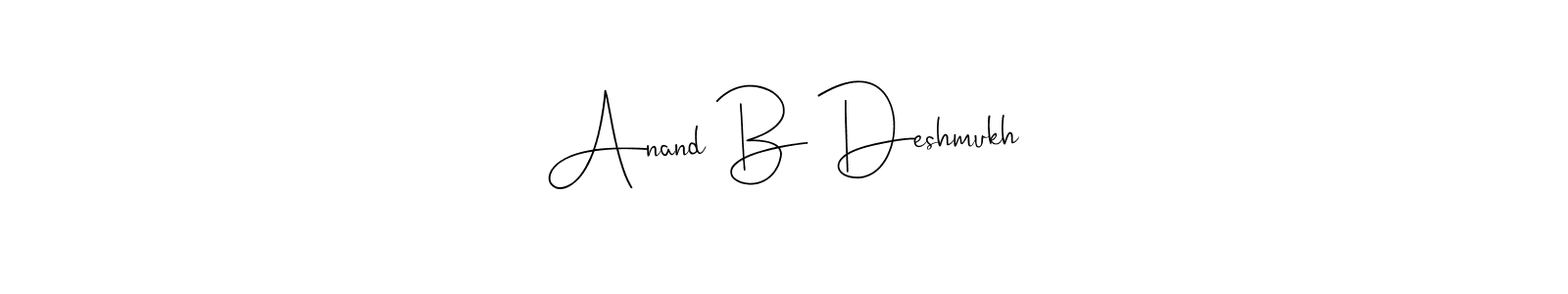 The best way (Andilay-7BmLP) to make a short signature is to pick only two or three words in your name. The name Anand B Deshmukh include a total of six letters. For converting this name. Anand B Deshmukh signature style 4 images and pictures png