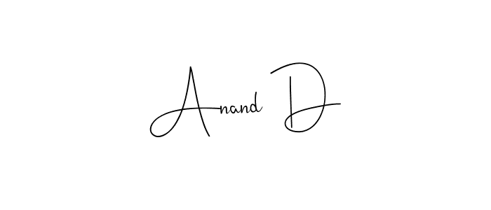 Create a beautiful signature design for name Anand D. With this signature (Andilay-7BmLP) fonts, you can make a handwritten signature for free. Anand D signature style 4 images and pictures png