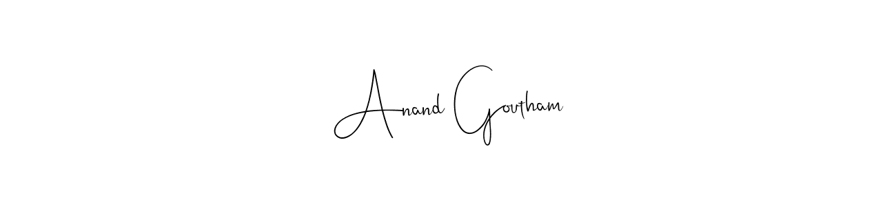 You should practise on your own different ways (Andilay-7BmLP) to write your name (Anand Goutham) in signature. don't let someone else do it for you. Anand Goutham signature style 4 images and pictures png