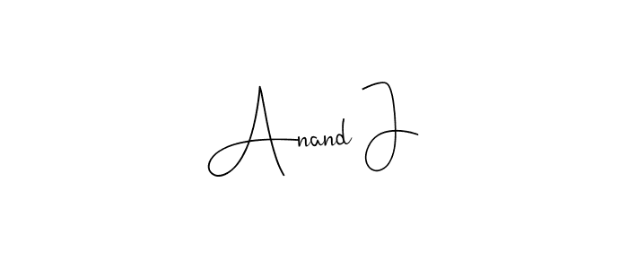 if you are searching for the best signature style for your name Anand J. so please give up your signature search. here we have designed multiple signature styles  using Andilay-7BmLP. Anand J signature style 4 images and pictures png