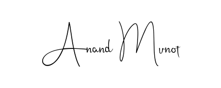 Create an unforgettable impression when signing with Anand Munot name styled in Andilay-7BmLP typography. 100% free online generator. Anand Munot signature style 4 images and pictures png