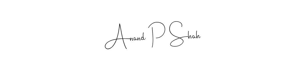 Also You can easily find your signature by using the search form. We will create Anand P Shah name handwritten signature images for you free of cost using Andilay-7BmLP sign style. Anand P Shah signature style 4 images and pictures png