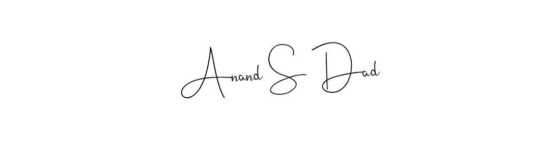 This is the best signature style for the Anand S Dad name. Also you like these signature font (Andilay-7BmLP). Mix name signature. Anand S Dad signature style 4 images and pictures png