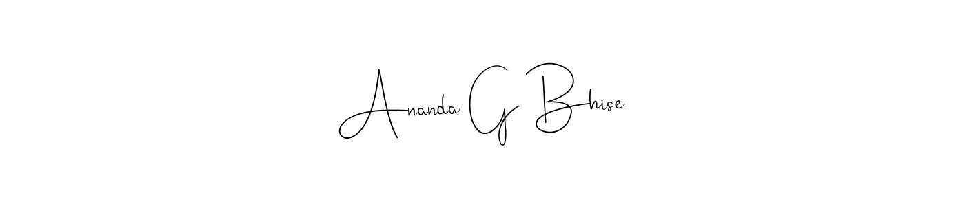 Use a signature maker to create a handwritten signature online. With this signature software, you can design (Andilay-7BmLP) your own signature for name Ananda G Bhise. Ananda G Bhise signature style 4 images and pictures png