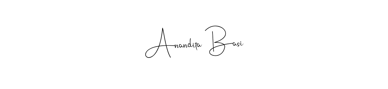 How to make Anandita Basi name signature. Use Andilay-7BmLP style for creating short signs online. This is the latest handwritten sign. Anandita Basi signature style 4 images and pictures png