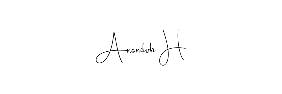 It looks lik you need a new signature style for name Ananduh H. Design unique handwritten (Andilay-7BmLP) signature with our free signature maker in just a few clicks. Ananduh H signature style 4 images and pictures png