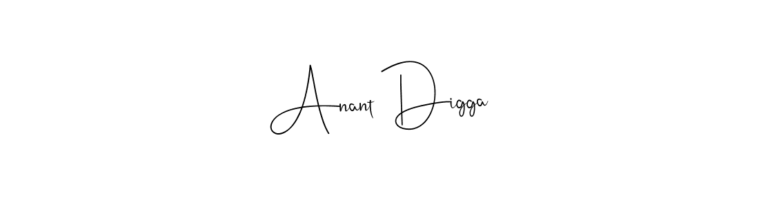 Make a beautiful signature design for name Anant Digga. Use this online signature maker to create a handwritten signature for free. Anant Digga signature style 4 images and pictures png