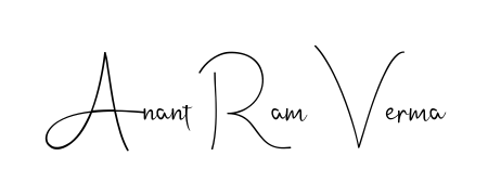 A dynamic signature style for Anant Ram Verma using Andilay-7BmLP script. Designed to look authentic, handwritten, and professional. Anant Ram Verma signature style 4 images and pictures png