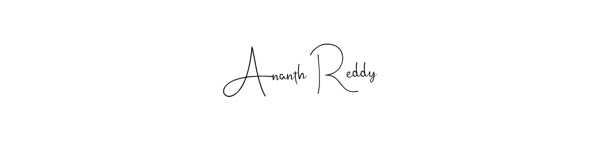 Also we have Ananth Reddy name is the best signature style. Create professional handwritten signature collection using Andilay-7BmLP autograph style. Ananth Reddy signature style 4 images and pictures png