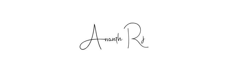 You can use this online signature creator to create a handwritten signature for the name Ananth Rj. This is the best online autograph maker. Ananth Rj signature style 4 images and pictures png