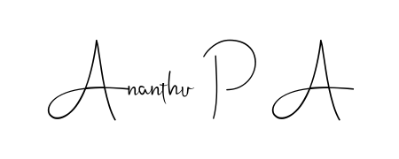 Create a beautiful signature design for name Ananthu P A. With this signature (Andilay-7BmLP) fonts, you can make a handwritten signature for free. Ananthu P A signature style 4 images and pictures png