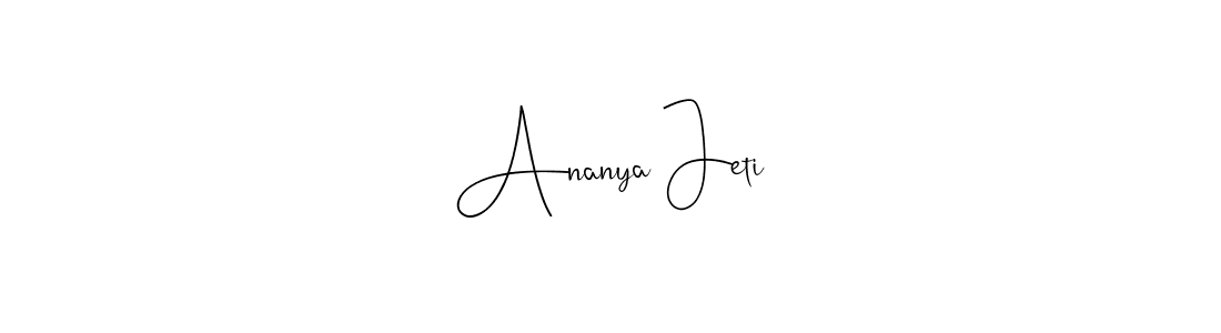 You can use this online signature creator to create a handwritten signature for the name Ananya Jeti. This is the best online autograph maker. Ananya Jeti signature style 4 images and pictures png