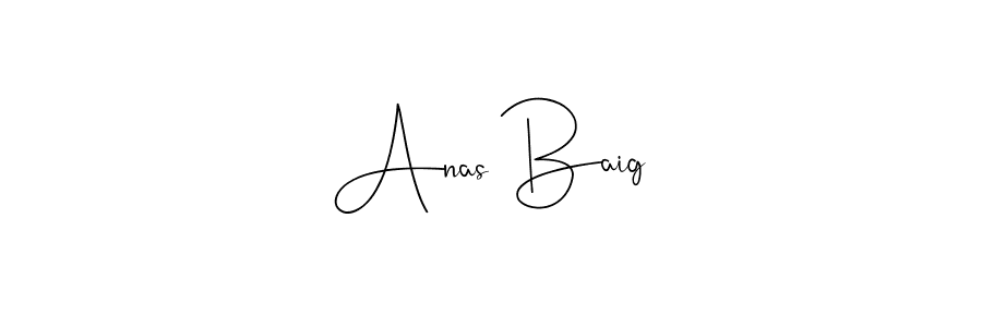 Anas Baig stylish signature style. Best Handwritten Sign (Andilay-7BmLP) for my name. Handwritten Signature Collection Ideas for my name Anas Baig. Anas Baig signature style 4 images and pictures png