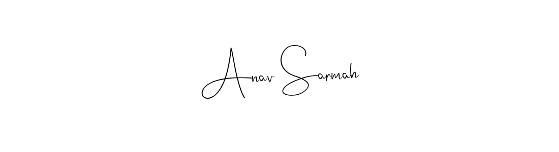 if you are searching for the best signature style for your name Anav Sarmah. so please give up your signature search. here we have designed multiple signature styles  using Andilay-7BmLP. Anav Sarmah signature style 4 images and pictures png