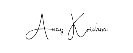 You can use this online signature creator to create a handwritten signature for the name Anay Krishna. This is the best online autograph maker. Anay Krishna signature style 4 images and pictures png