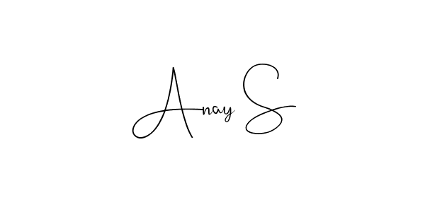 Design your own signature with our free online signature maker. With this signature software, you can create a handwritten (Andilay-7BmLP) signature for name Anay S. Anay S signature style 4 images and pictures png