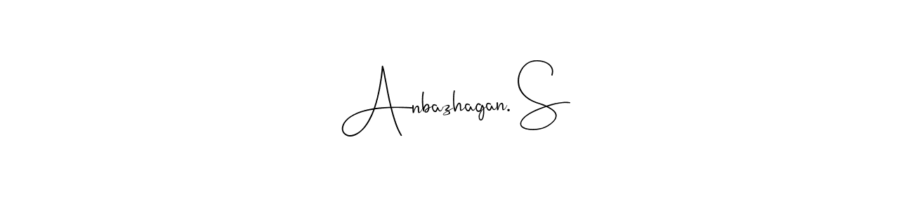 You should practise on your own different ways (Andilay-7BmLP) to write your name (Anbazhagan. S) in signature. don't let someone else do it for you. Anbazhagan. S signature style 4 images and pictures png