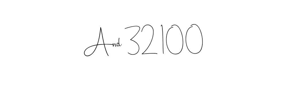 Make a beautiful signature design for name And 32 100. With this signature (Andilay-7BmLP) style, you can create a handwritten signature for free. And 32 100 signature style 4 images and pictures png