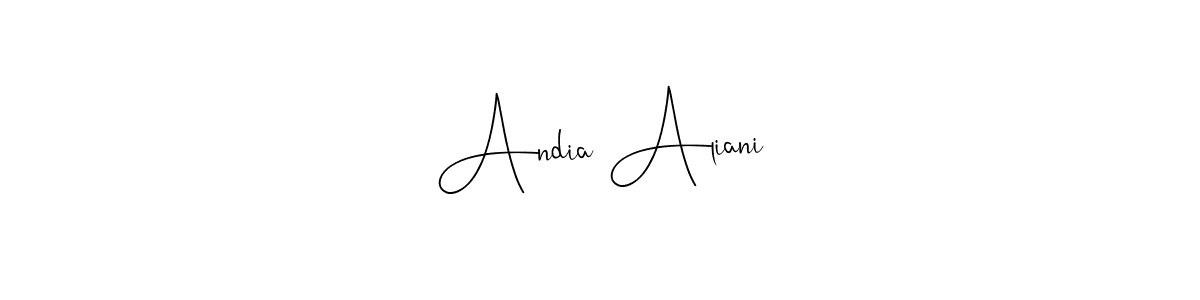 Here are the top 10 professional signature styles for the name Andia Aliani. These are the best autograph styles you can use for your name. Andia Aliani signature style 4 images and pictures png